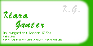 klara ganter business card
