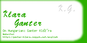 klara ganter business card